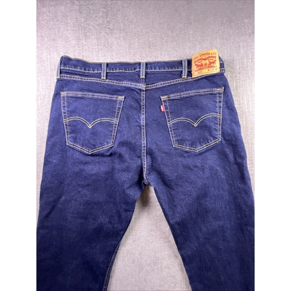 Levi's 505 Jeans Men's 40x32 Blue Dark Straight Cowboy Biker Preppy Stretch - Picture 13 of 15